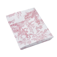 Drap plat Tendresse - Percale de coton #Couleur_BORDEAUX