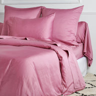 Drap plat Douce Nuit - Satin de coton #Couleur_ROSE