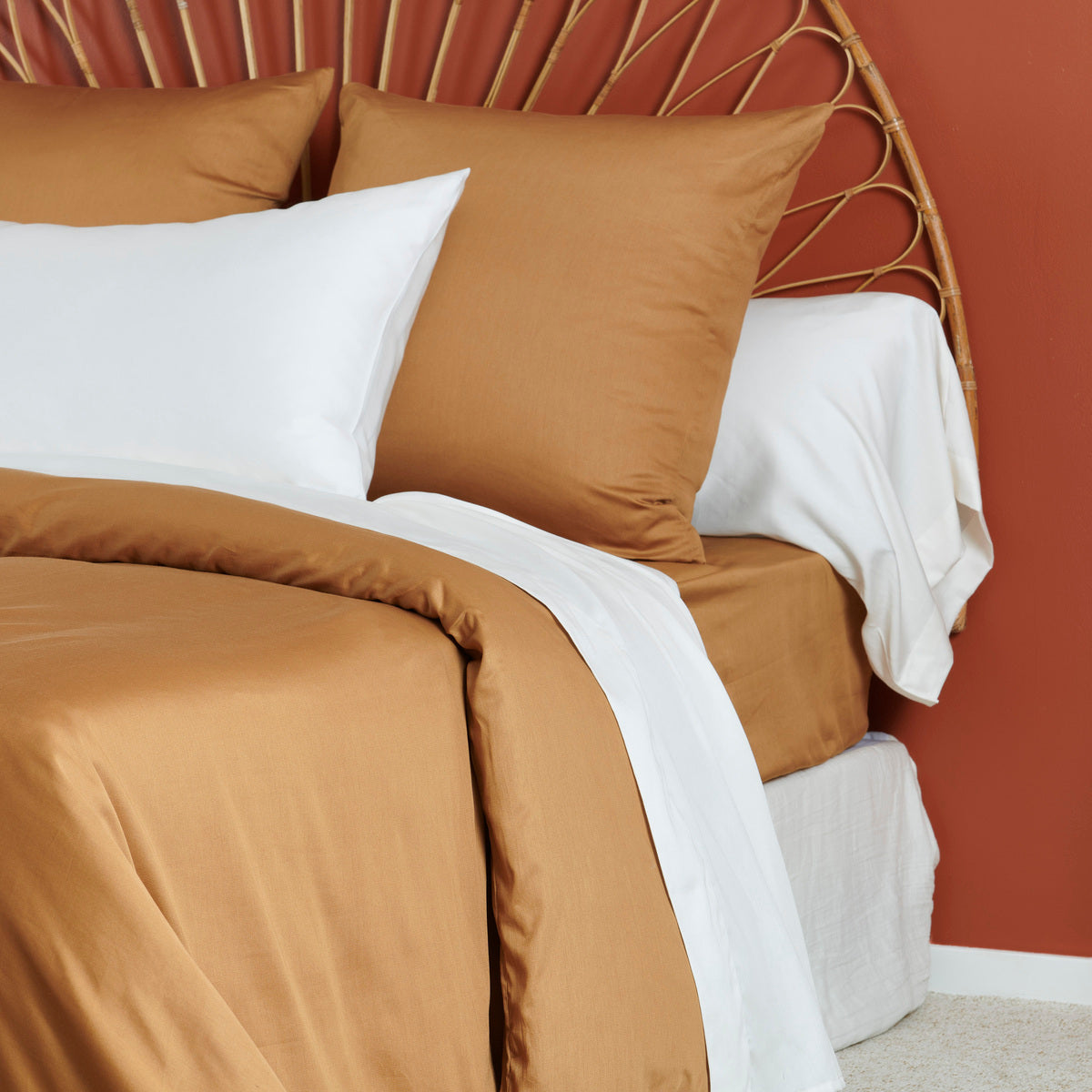Housse de couette Douce Nuit - Satin de coton #Couleur_BISCUIT