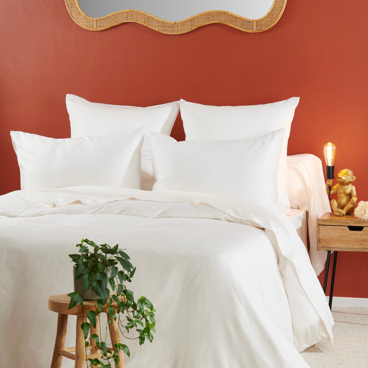 Housse de couette Douce Nuit - Satin de coton #Couleur_IVOIRE