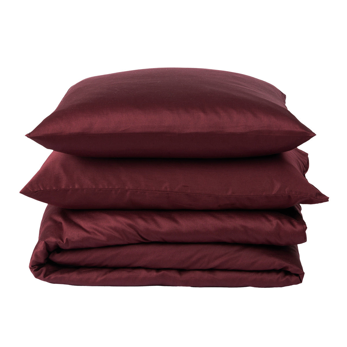 Taie d'oreiller Douce Nuit - Satin de coton #Couleur_PRUNE