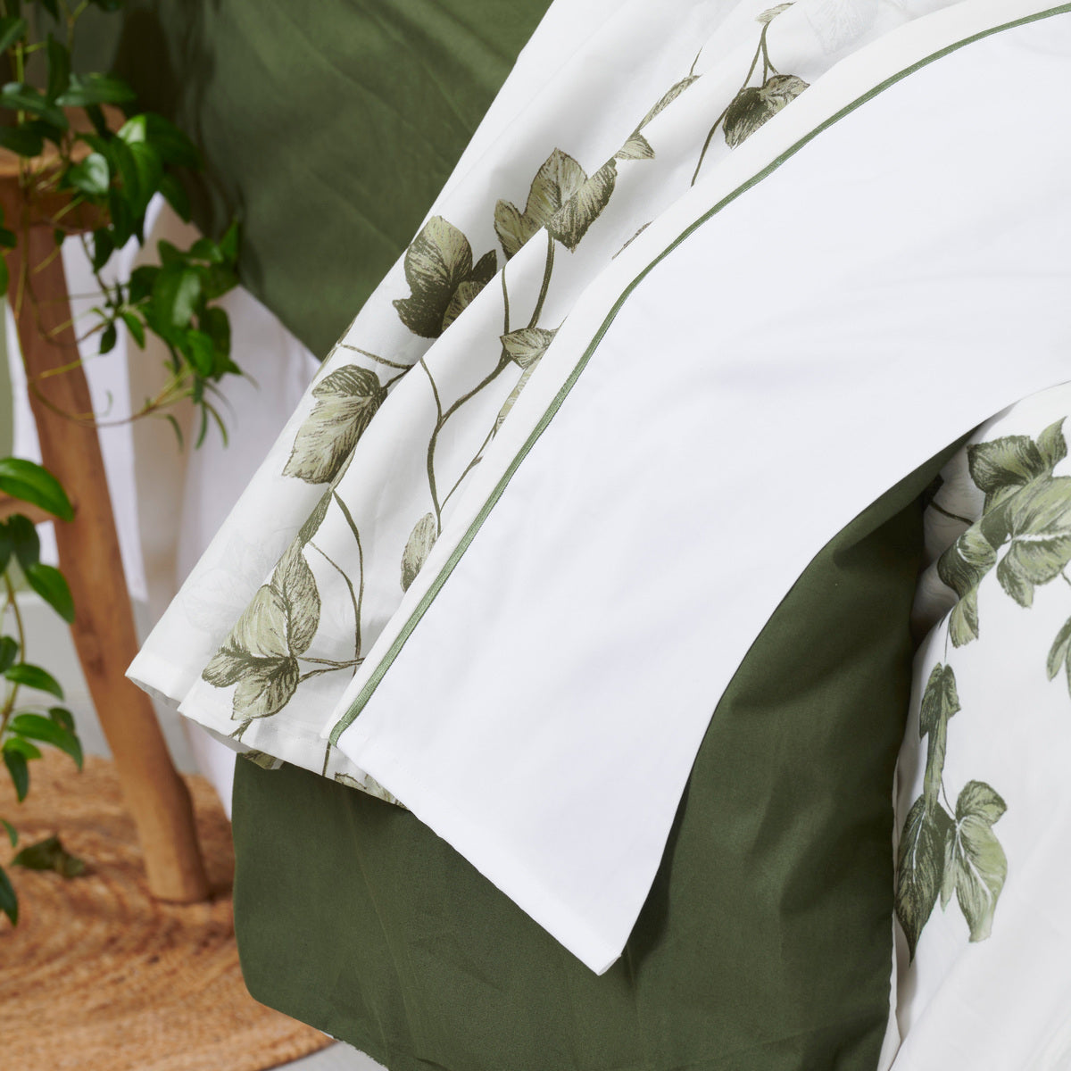 Parure de lit Lierre - Percale de coton