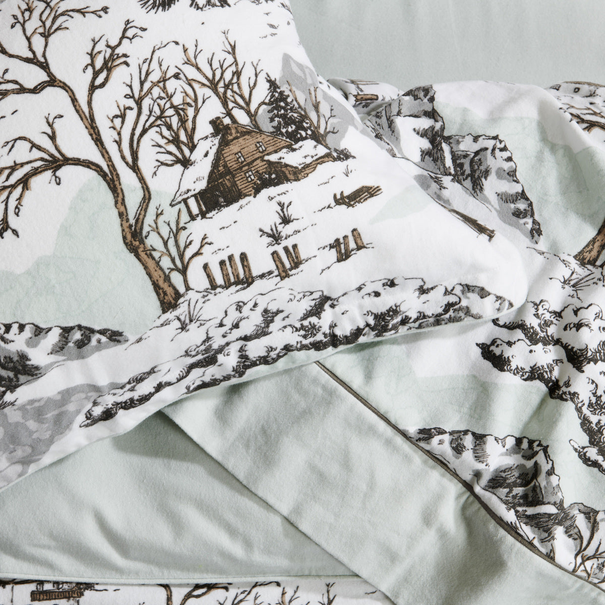 Parure de lit Montagne - Flanelle de coton