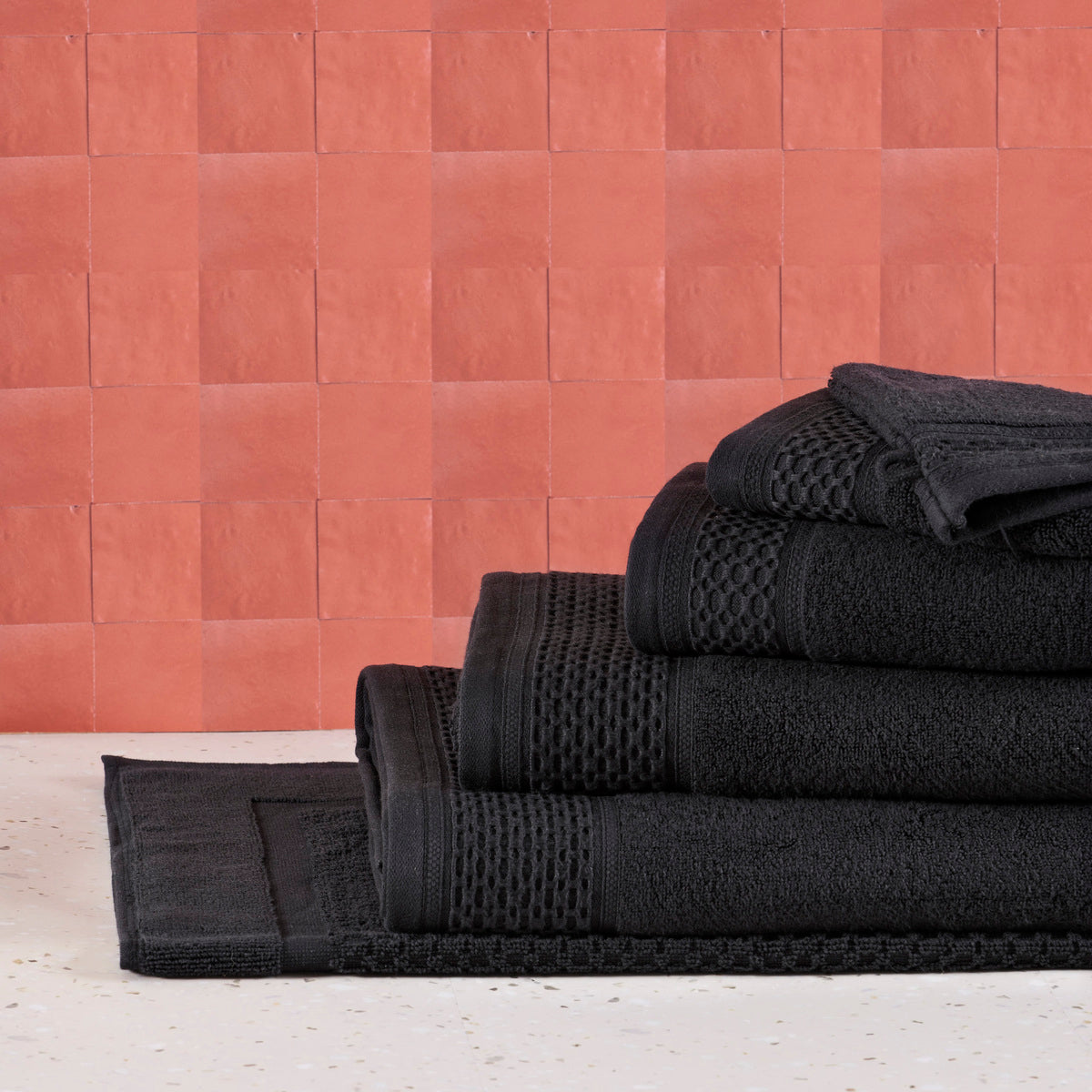 Serviette invité - Coton Zero Twist 500g/m² #Couleur_NOIR