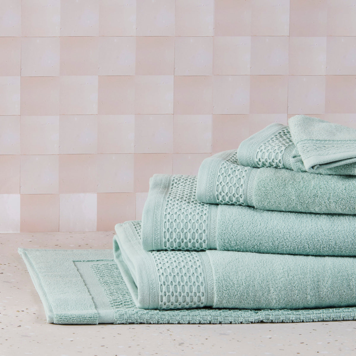 Serviette invité - Coton Zero Twist 500g/m² #Couleur_MENTHE