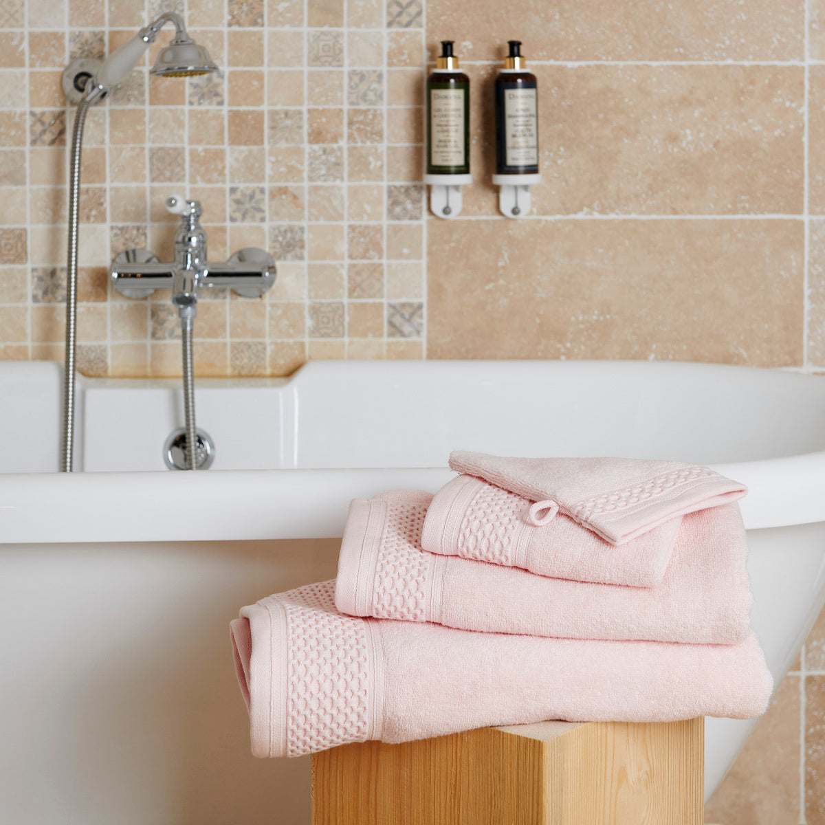 Gant De Toilette - Coton Zero Twist - 500g/m² #Couleur_ROSE PALE