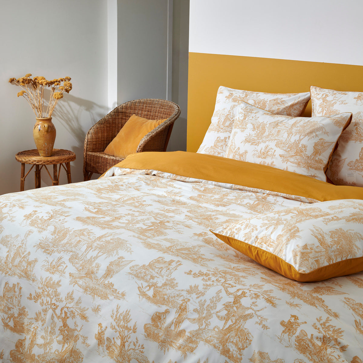 Taie d'oreiller Rêves en Or - Percale de coton