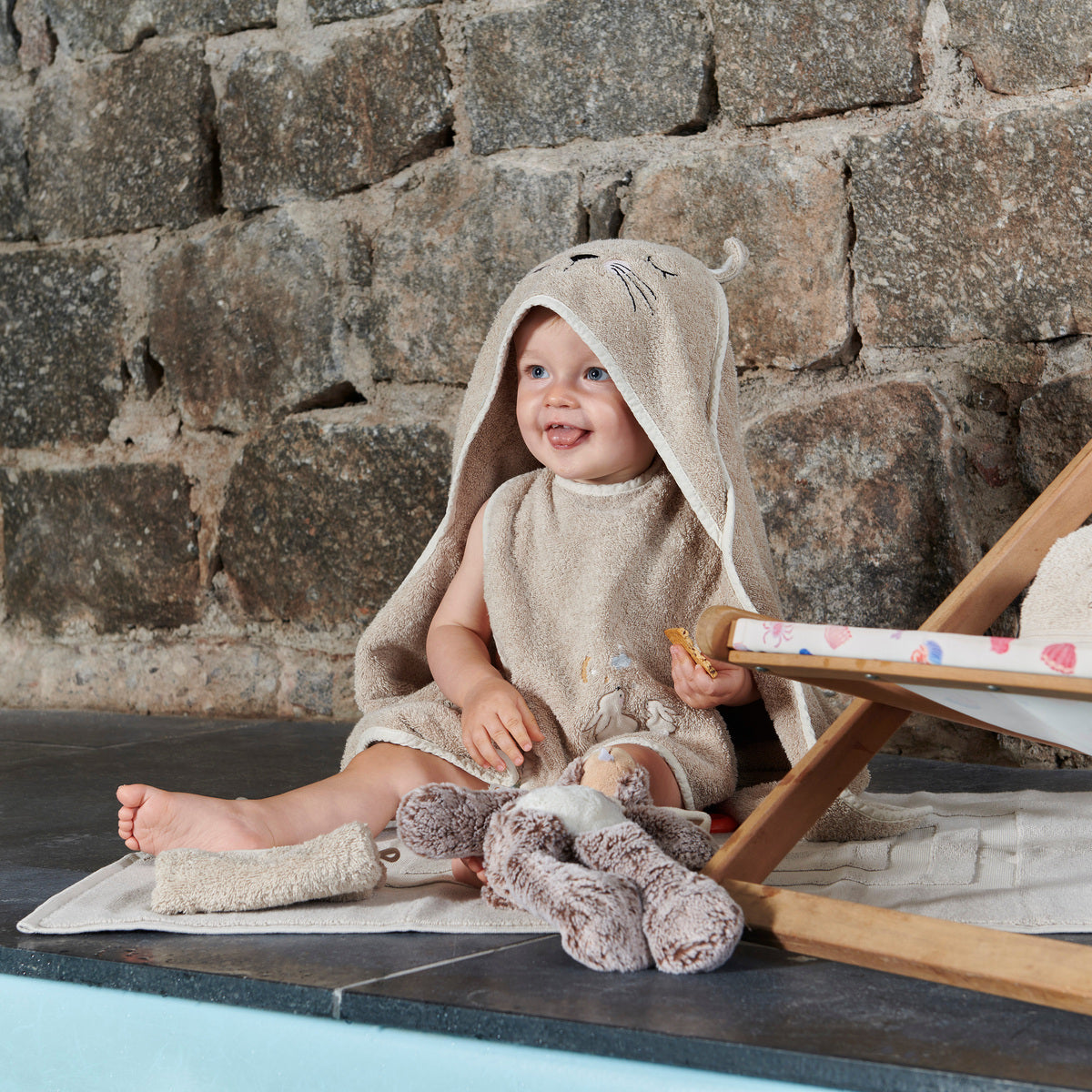 Cape de bain Doux Lapinou - Coton 450g/m²