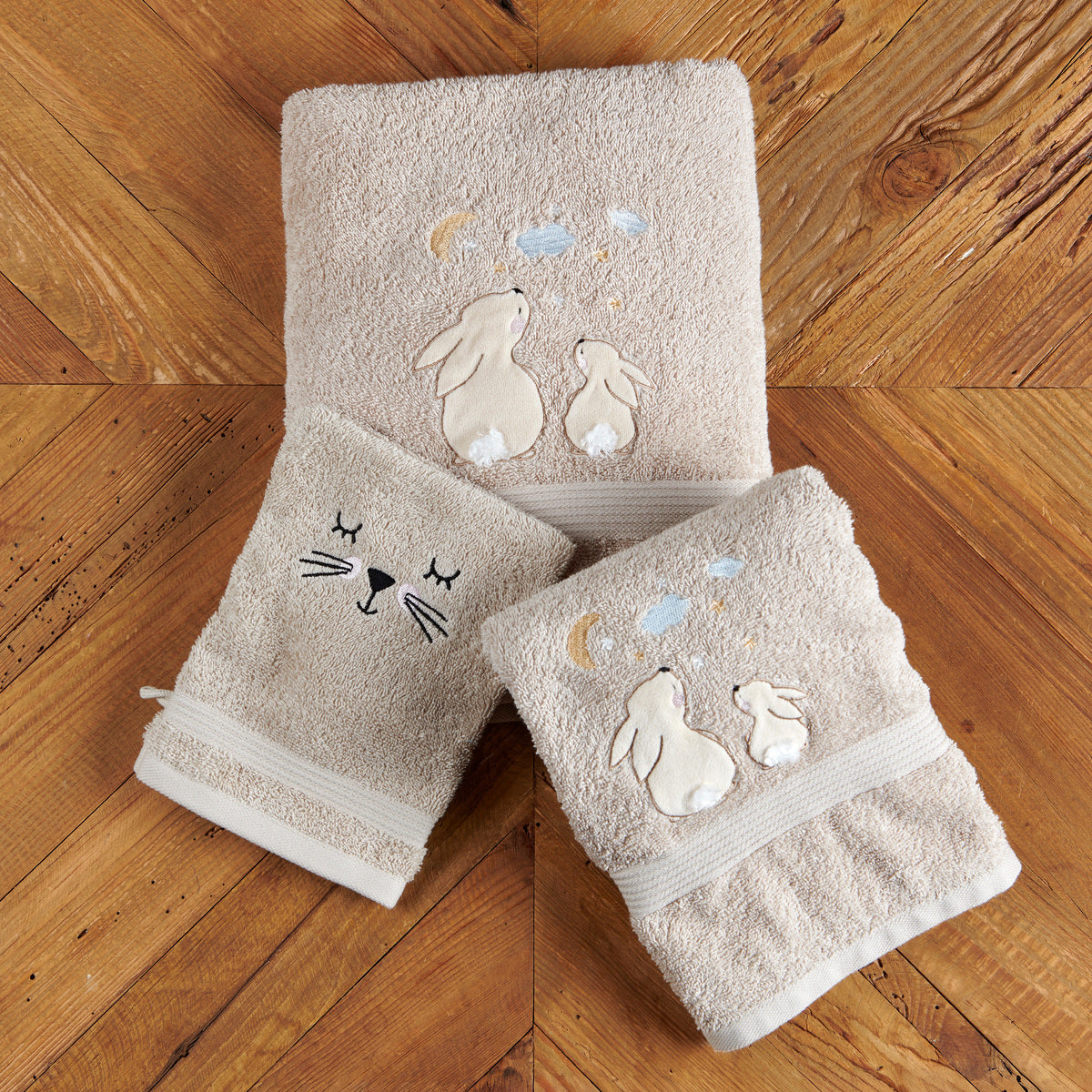 Linge de bain Doux Lapinou - Coton 450g/m²