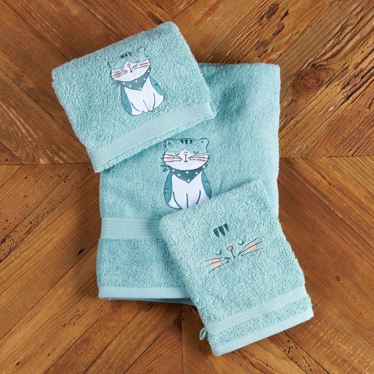 Serviette Les Petits Félins- Coton 450g/m²