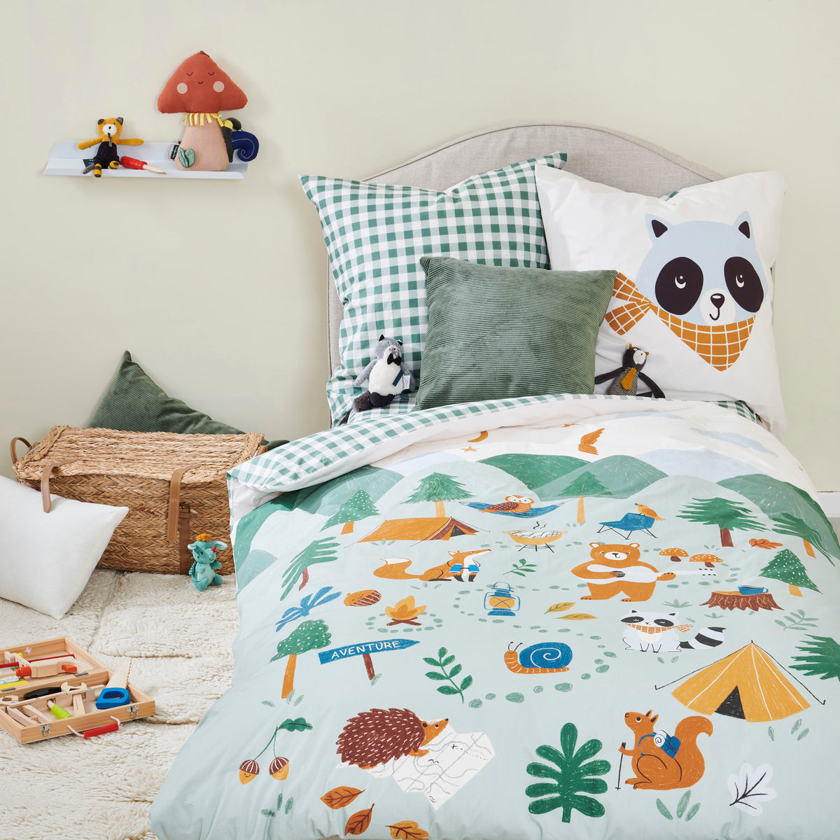 Housse de couette Les Louveteaux - Percale de coton