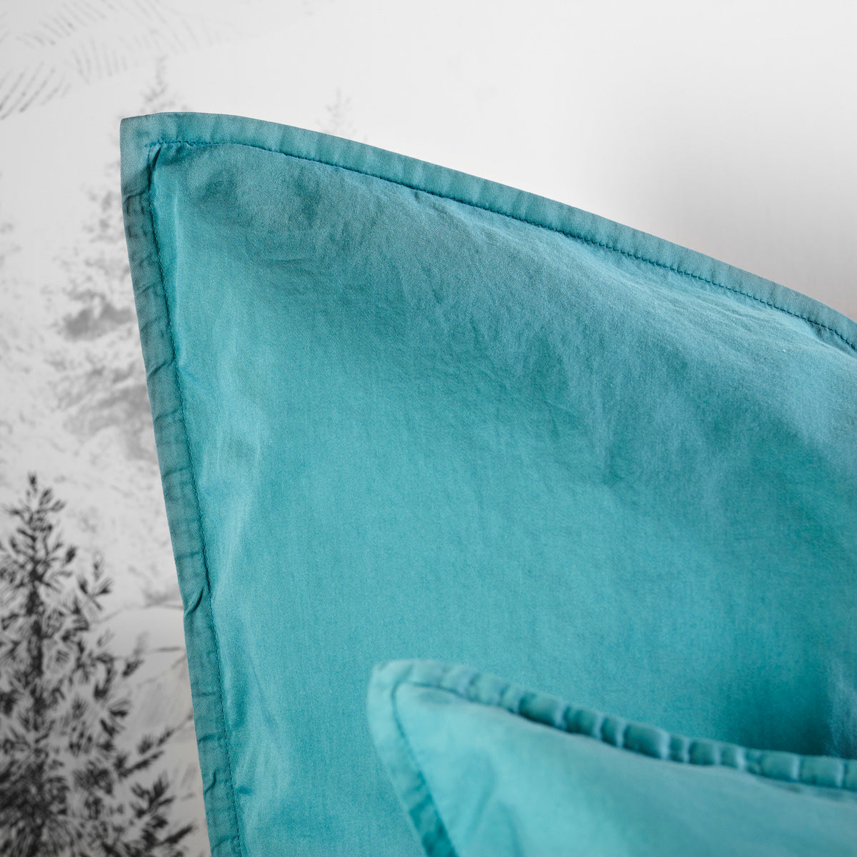 Taie d'oreiller - Satin Lavé #Couleur_CEDRE