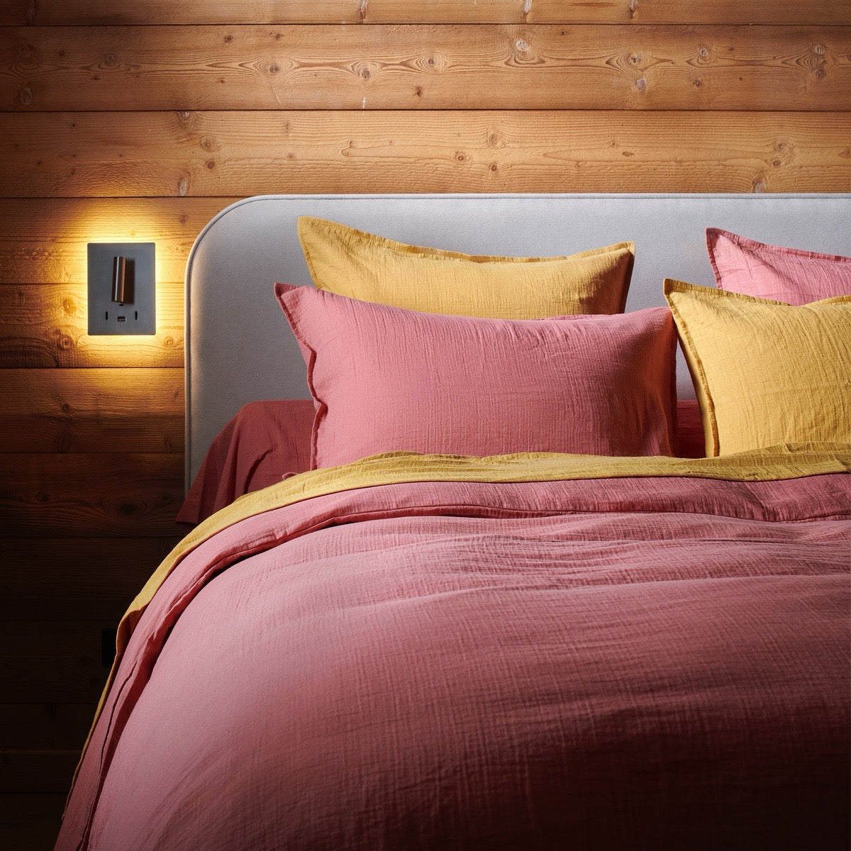 Housse de couette - Gaze de Coton #Couleur_TERRACOTTA