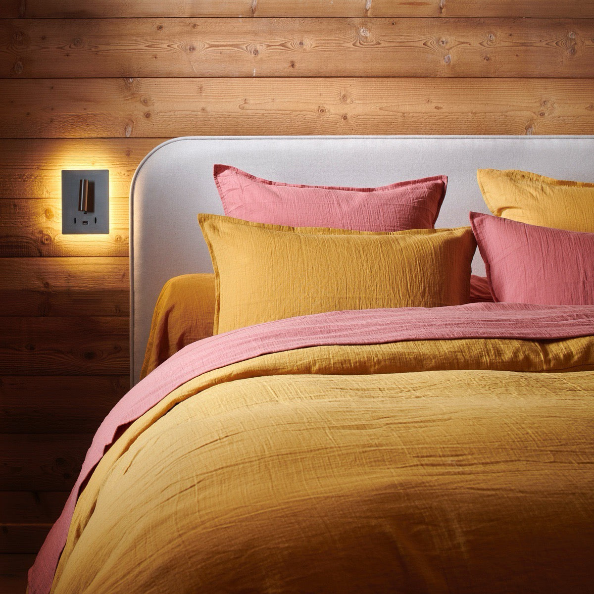 Drap housse - Gaze de Coton #Couleur_TOURNESOL