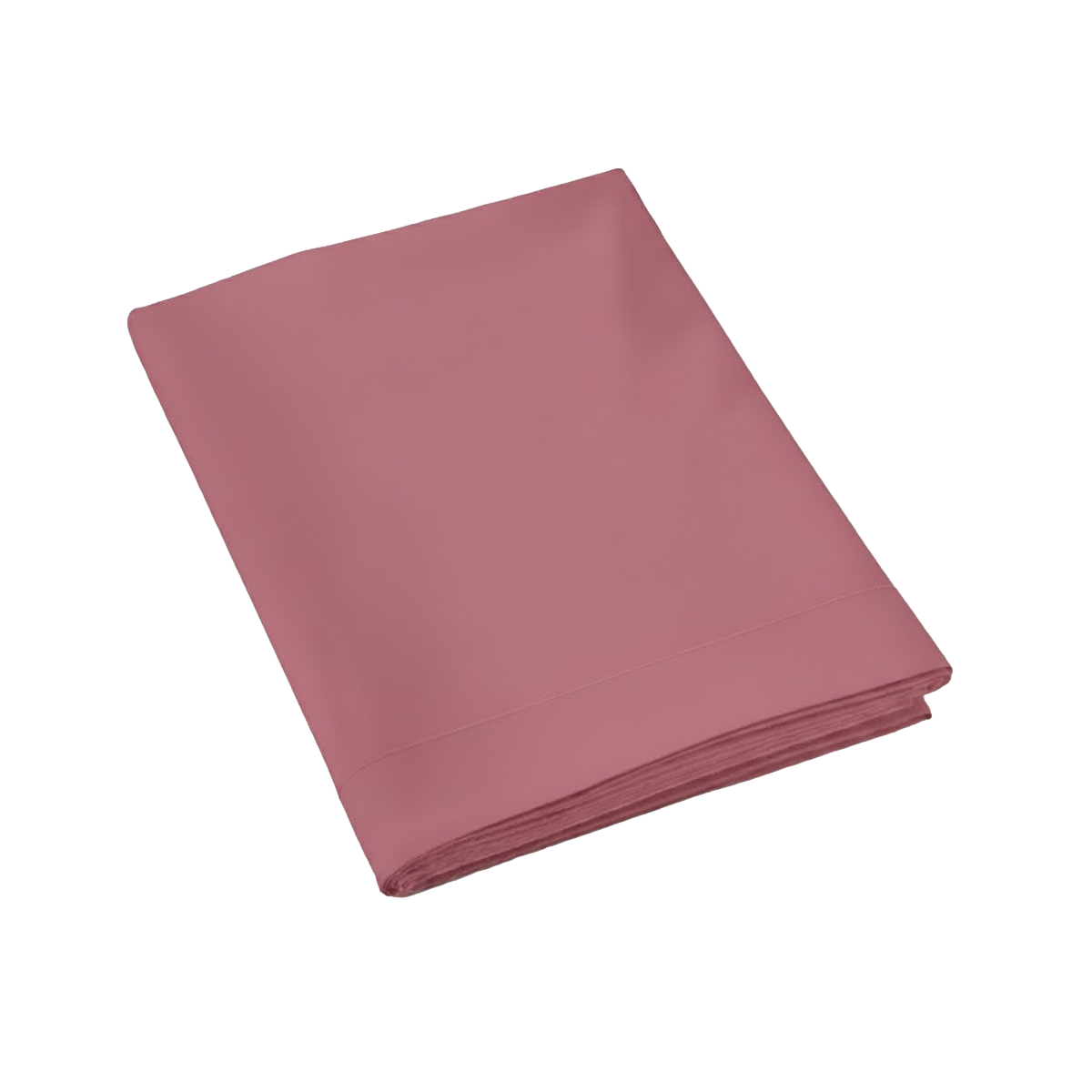 Drap plat - Uni Percale de coton #Couleur_PRUNE