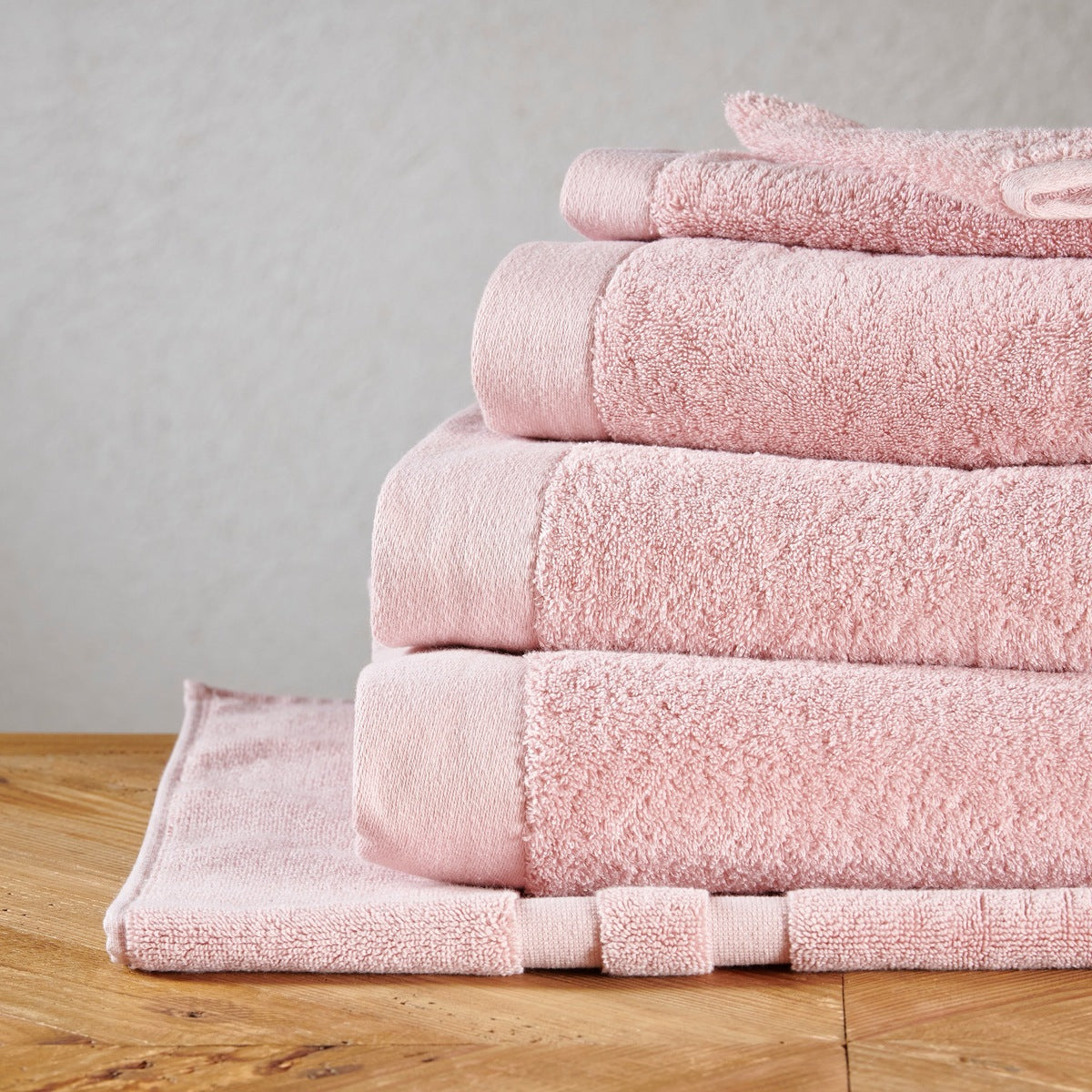 Drap de bain Sérénité - 100% Coton 650g/m² #Couleur_ROSE DRAGEE