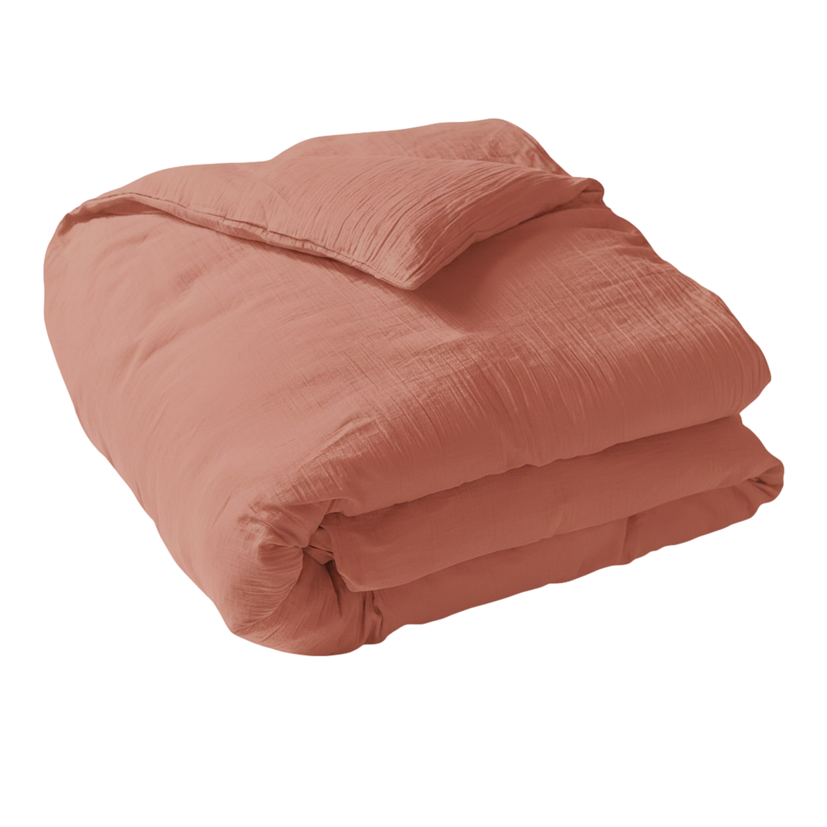 Housse de couette - Gaze de Coton #Couleur_TERRACOTTA