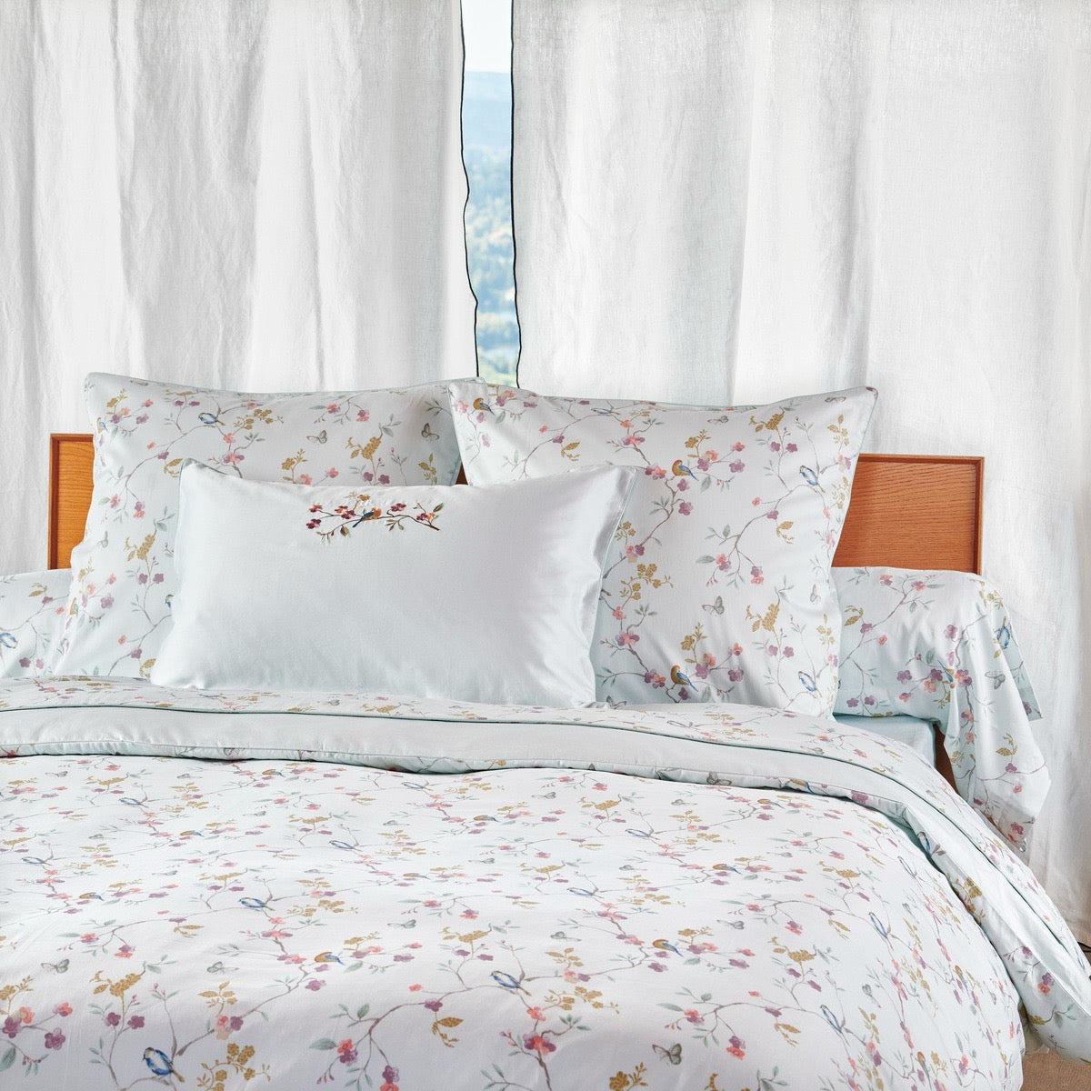 Drap plat Jardin Suspendu - Satin de coton