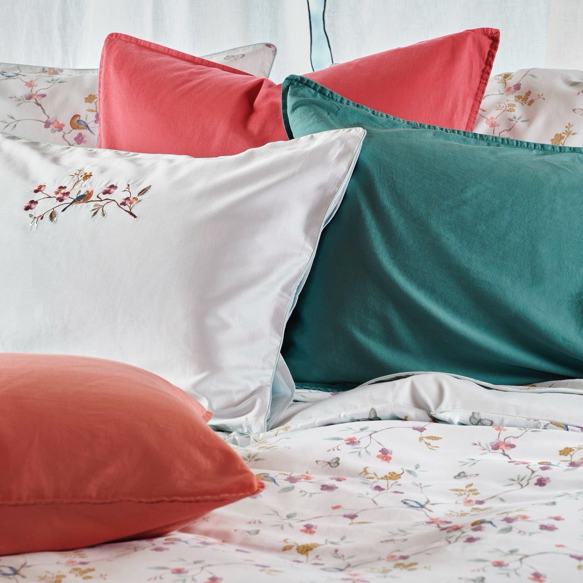 Taie d'oreiller Jardin Suspendu - Satin de coton