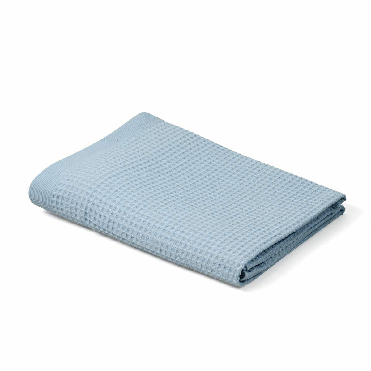 Drap de bain nid d’abeille 70x140 & 100x150 – Épure - Celeste #Couleur_CELESTE