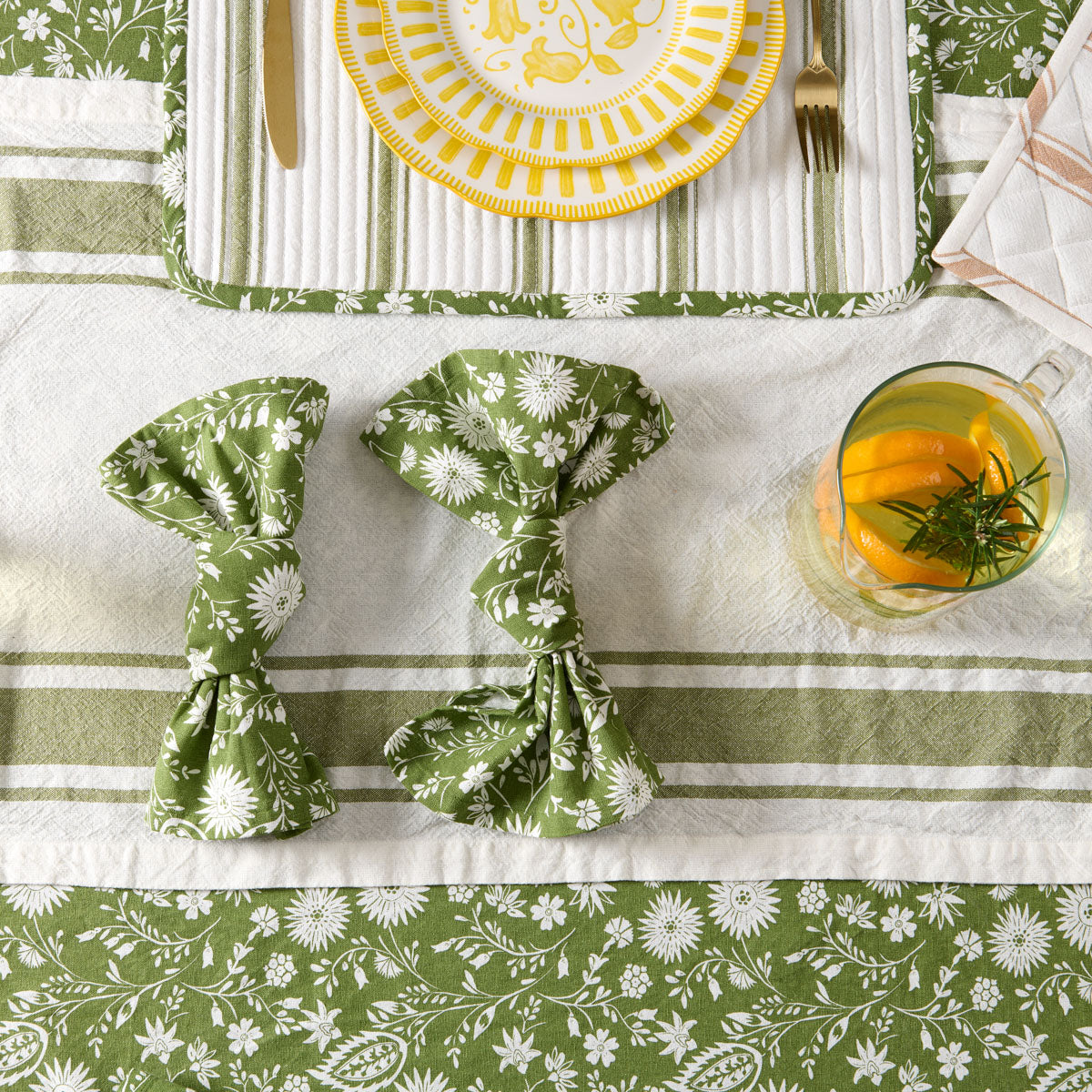 Serviette de table fleuri #Couleur_FLEURI