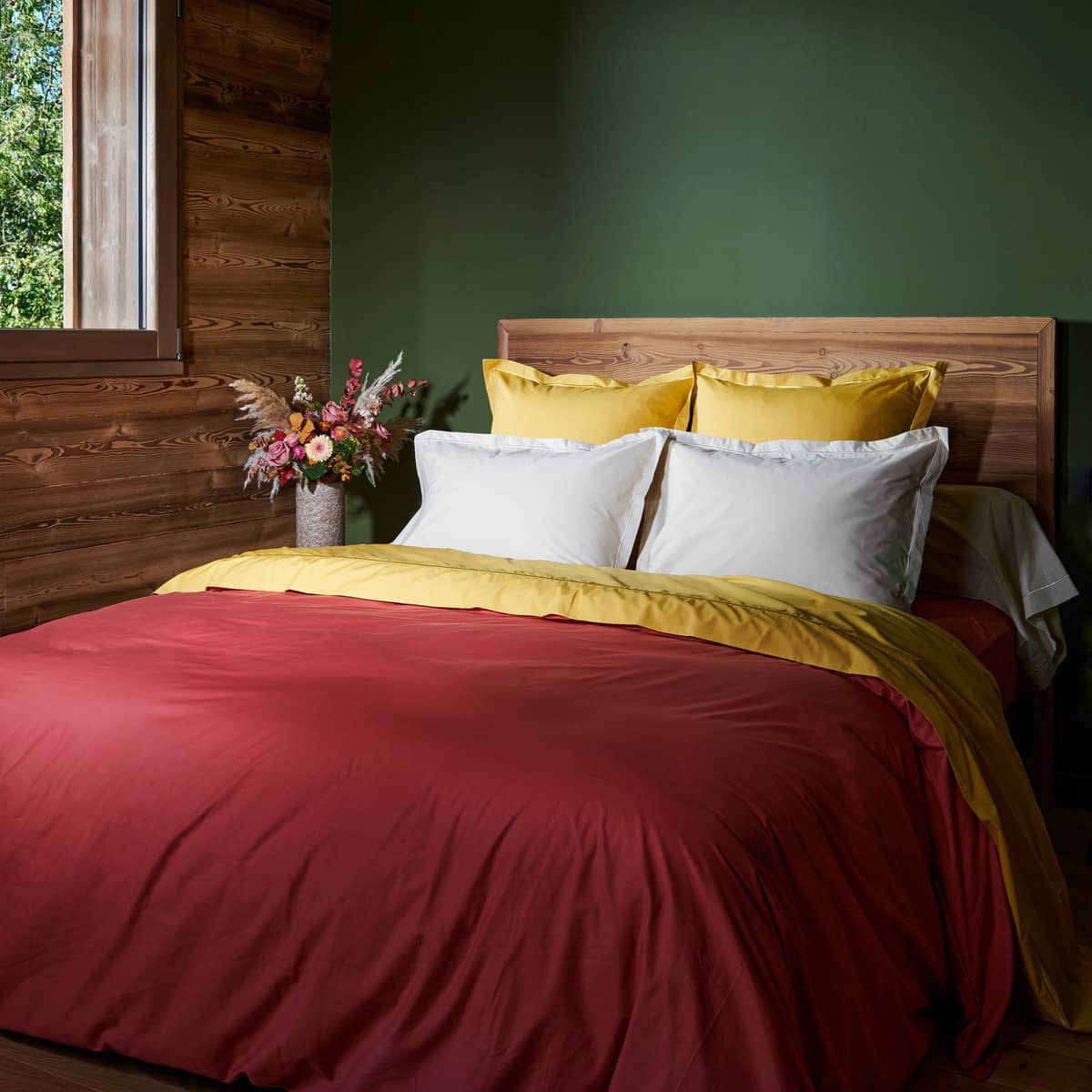 Parure de lit Unie - Percale de coton