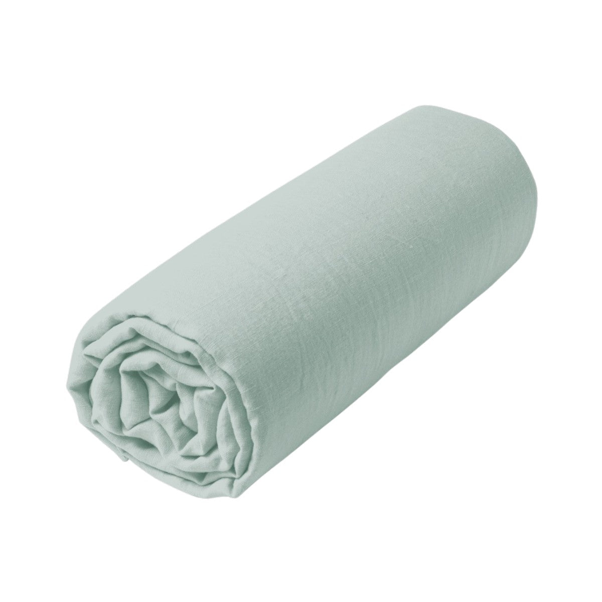 Drap housse - Uni Lin Lave #Couleur_AMANDE