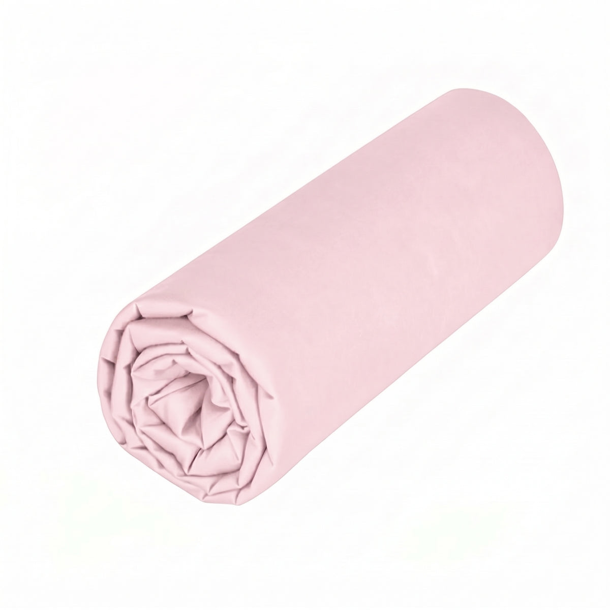 Drap housse - Uni Percale de coton #Couleur_ROSE DRAGEE