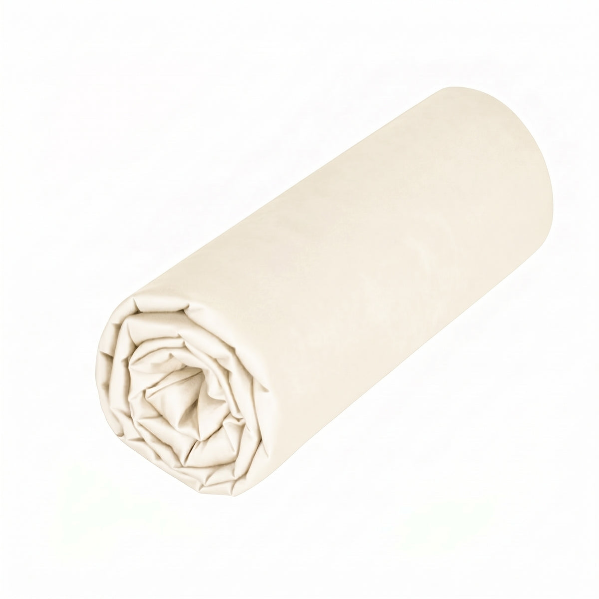 Drap housse double - Uni Percale de coton #Couleur_NATUREL