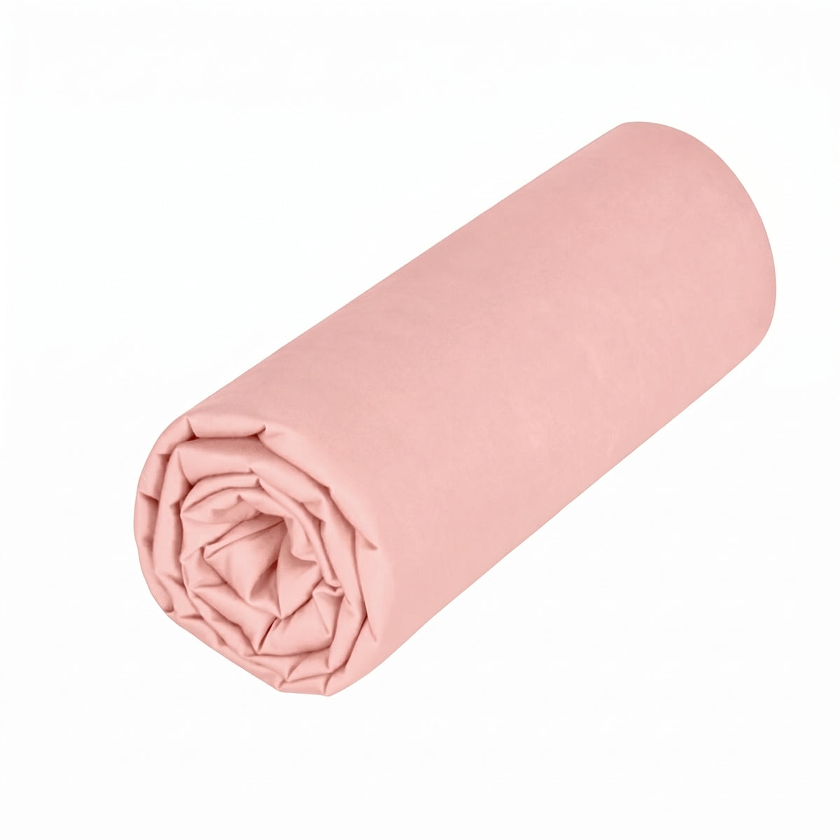 Drap housse double - Uni Percale de coton #Couleur_BLUSH