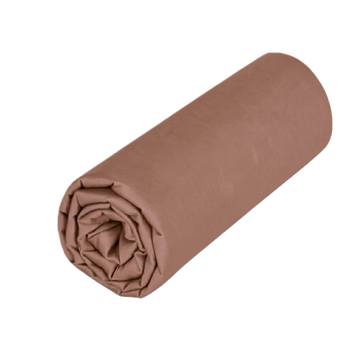 Drap housse double - Uni Percale de coton #Couleur_CAPPUCCINO