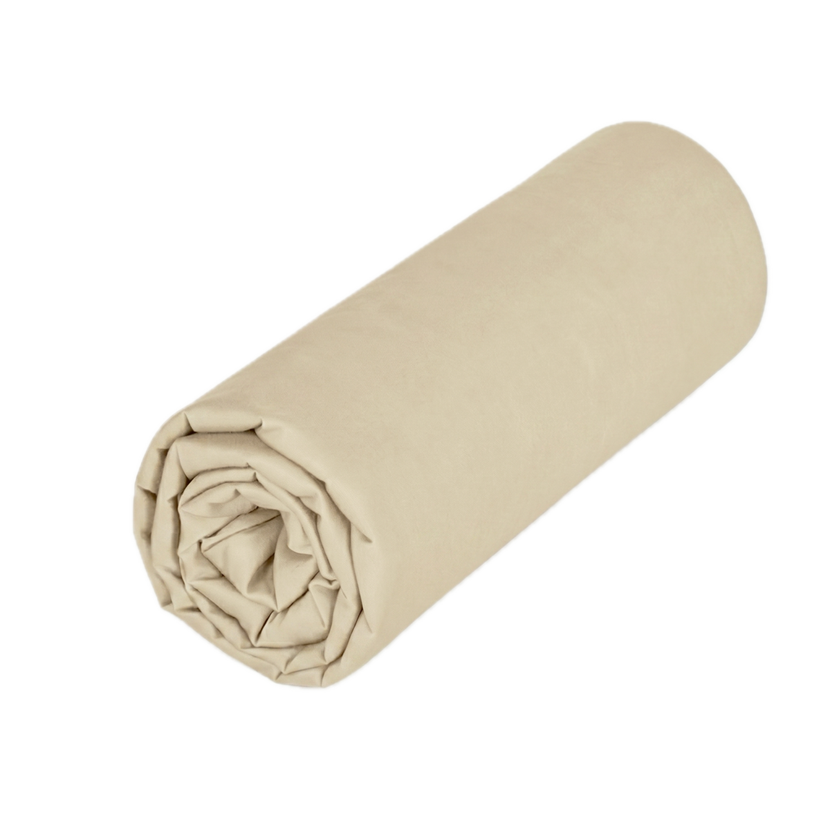 Drap housse double - Uni Percale de coton #Couleur_LIN