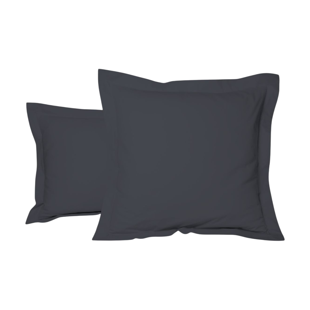 Taie d'oreiller - Uni Percale de coton #Couleur_ANTHRACITE