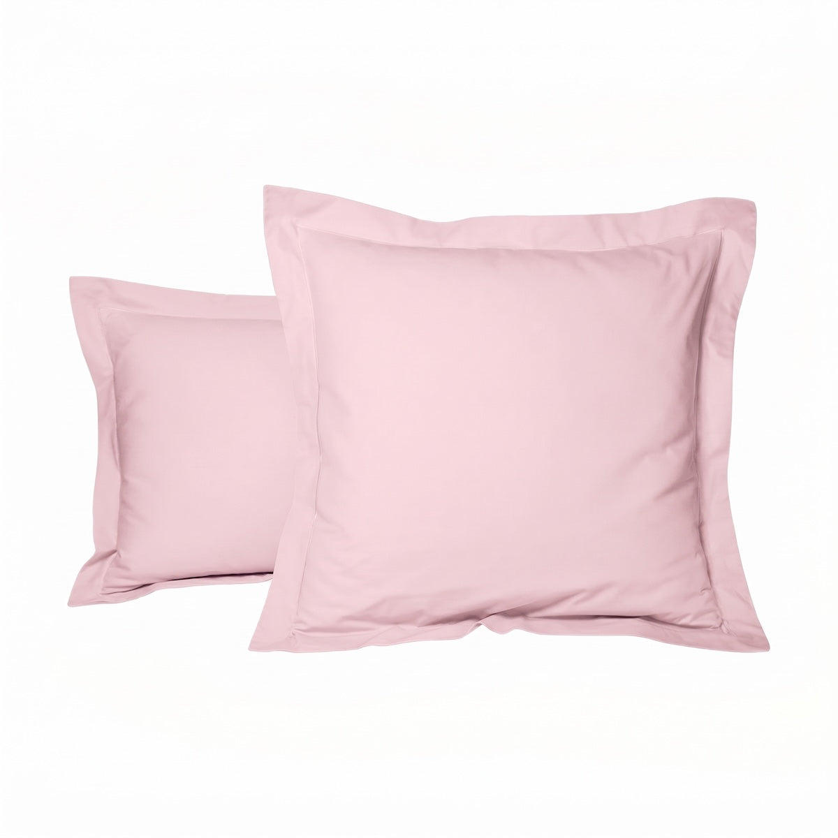 Taie d'oreiller - Uni Percale de coton #Couleur_ROSE DRAGEE
