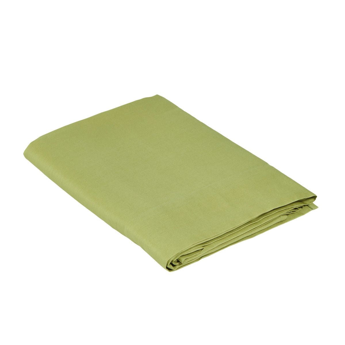 Drap plat Douce Nuit - Satin de coton #Couleur_OLIVE