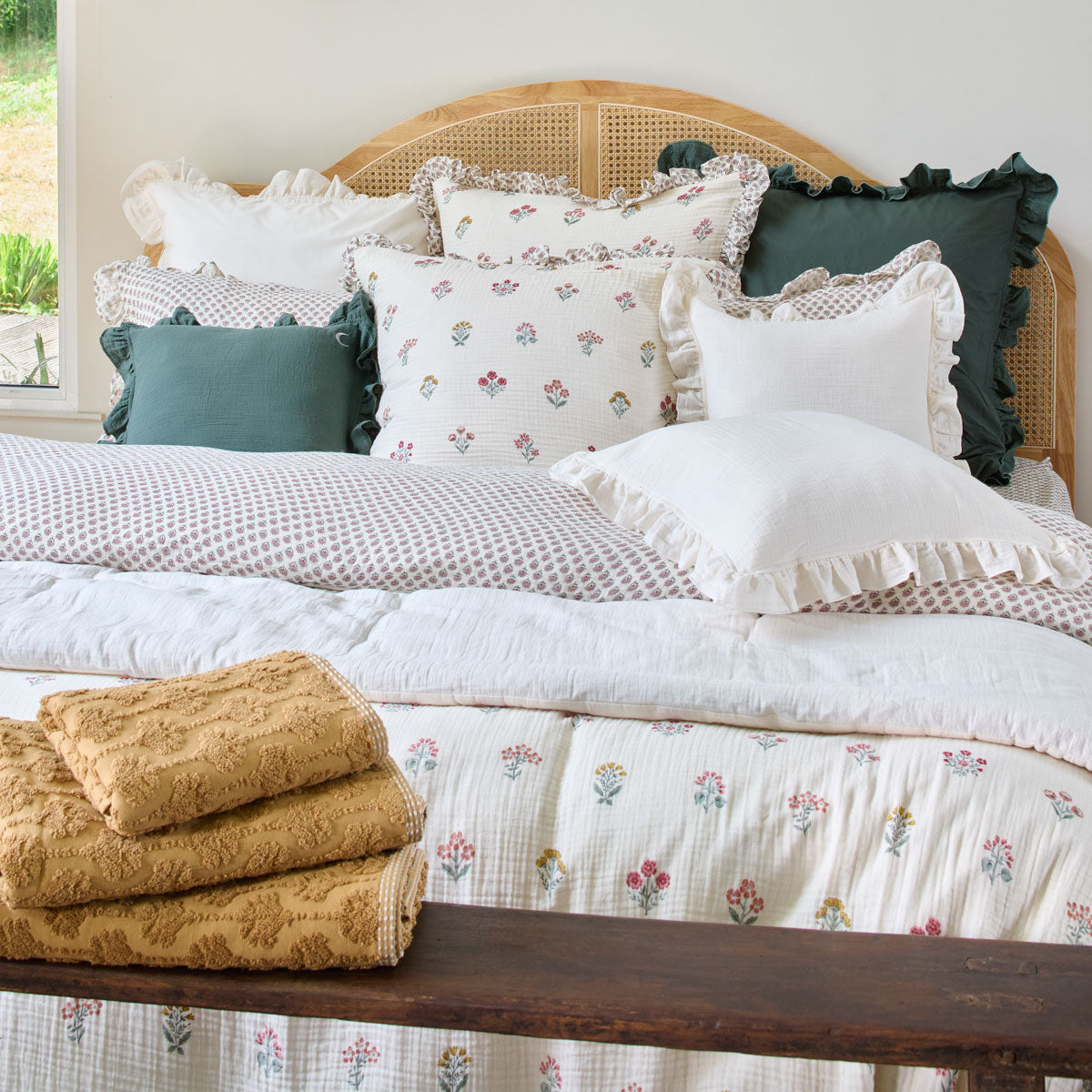 La collection Néroli en triple gaze de coton pour une ambiance chaleureuse