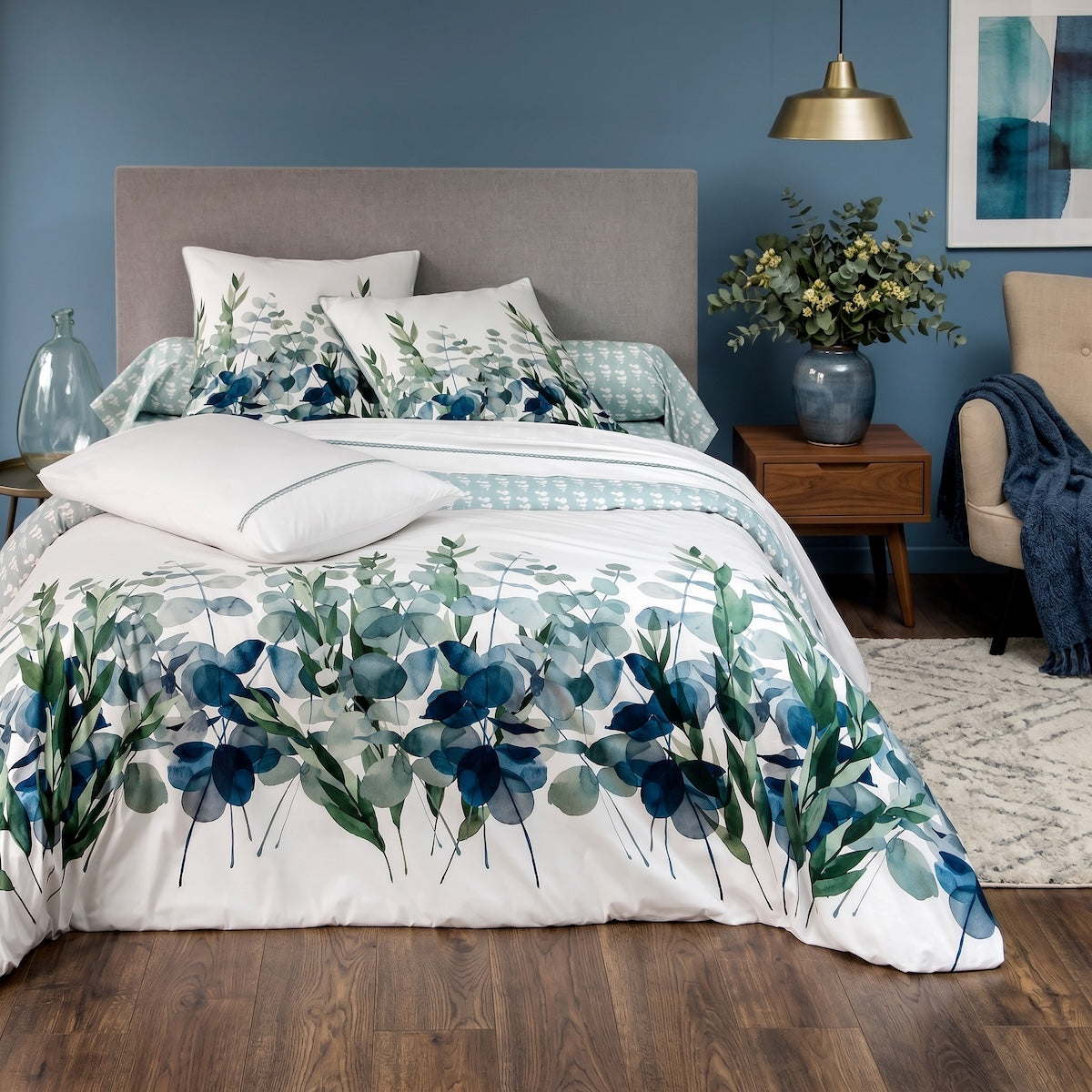 Parure de lit Eucalyptus - Percale de coton
