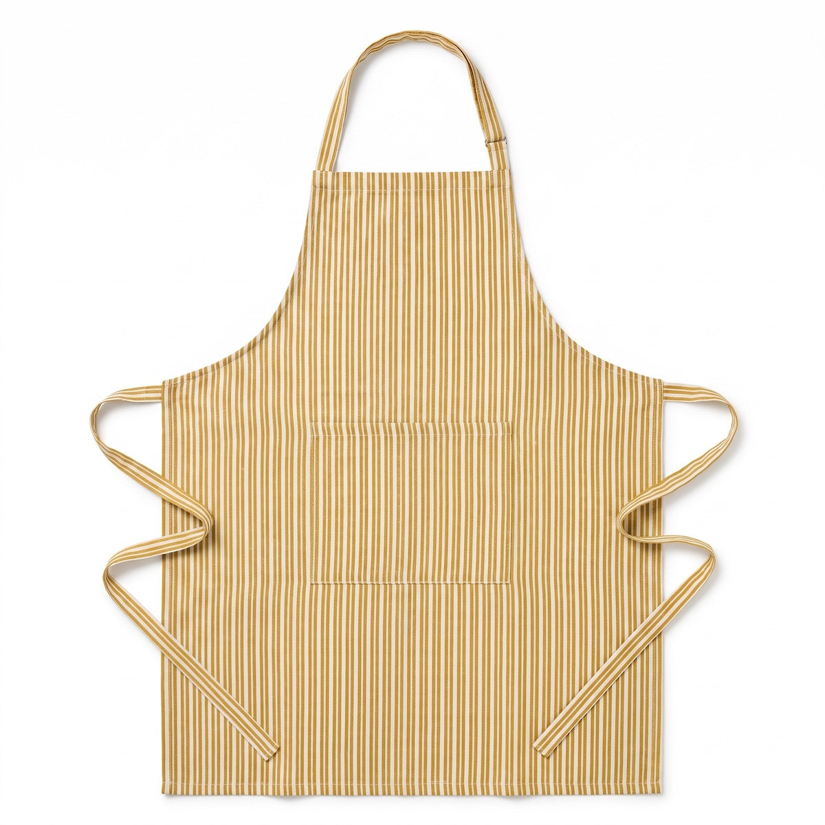 Tablier Sous l’Olivier - Coton lavé tissé teint - réglable #Couleur_JAUNE