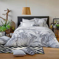 Housse de couette Tropical | Linge de lit | Tradition des Vosges #Couleur_CARBONE