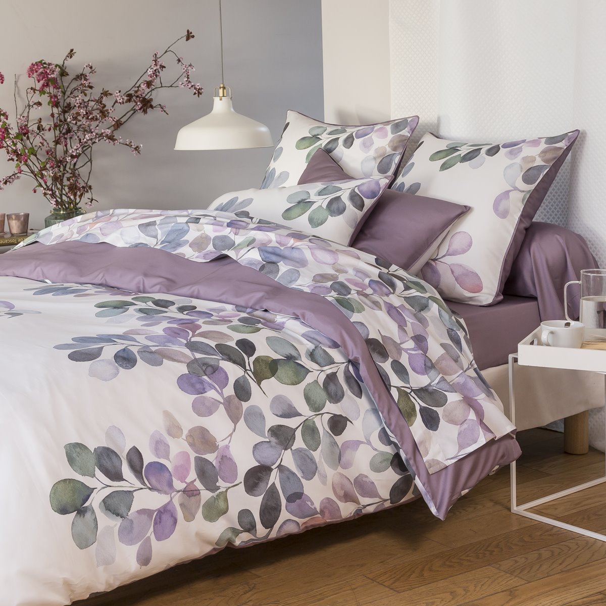 Taie De Traversin satin de coton 120 fils - Eclose | Linge de lit imprimé | Tradition des Vosges