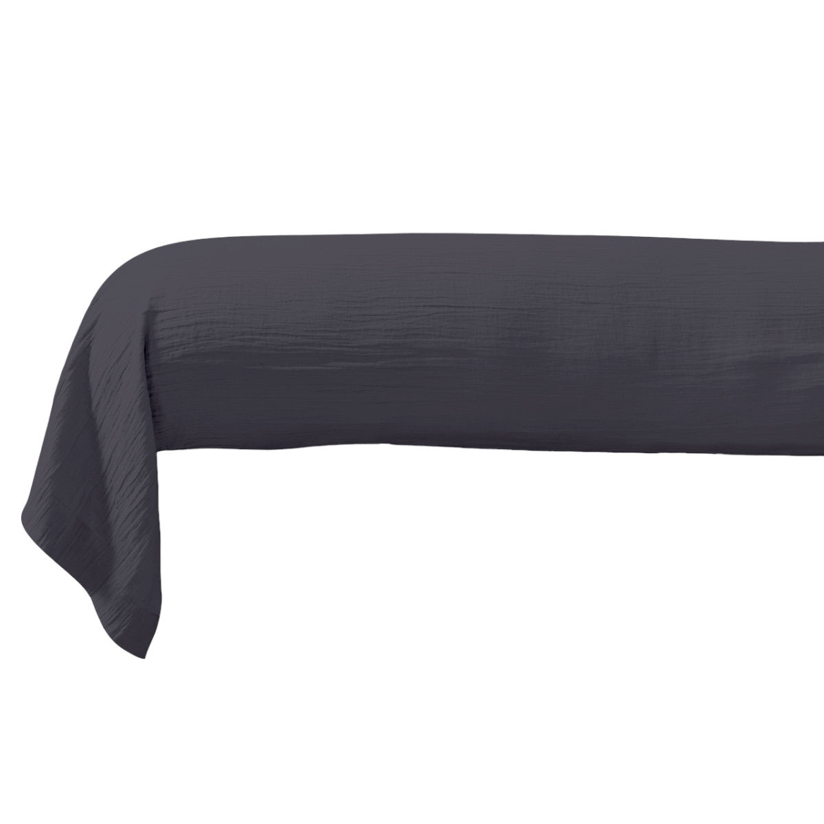 Taie de traversin - Gaze De Coton #Couleur_GRIS ANTHRACITE