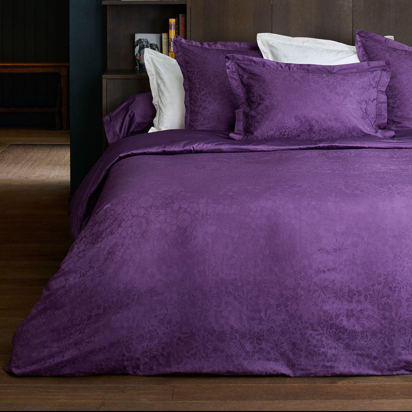 Housse de couette Magnolia - Satin de coton jacquard 120 fils/cm²