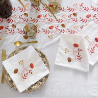 Lot de 2 serviettes de table Floressa - Coton lavé brodé