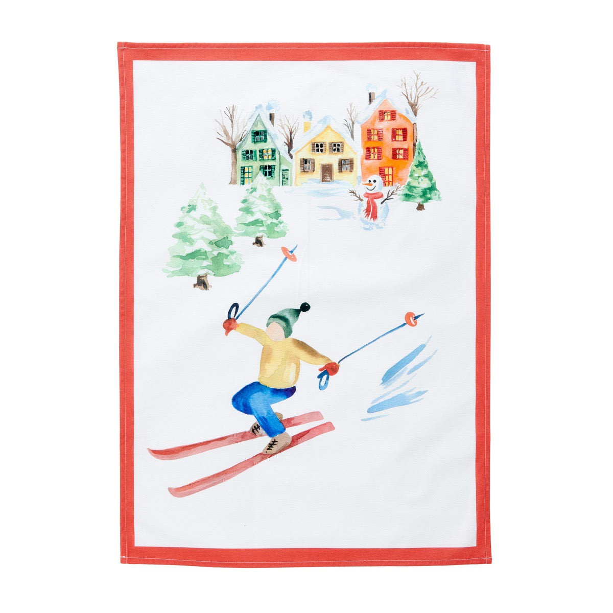 Lot de 3 torchons de cuisine Happy winter - Coton épais (210g/m²)