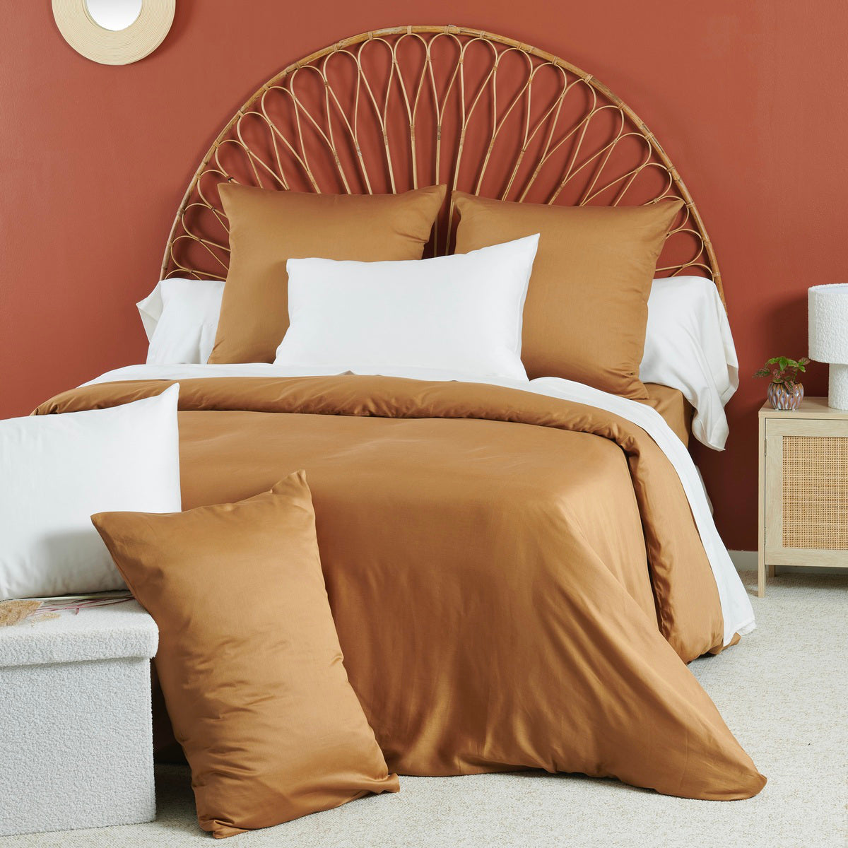 Housse de couette Douce Nuit - Satin de coton #Couleur_BISCUIT