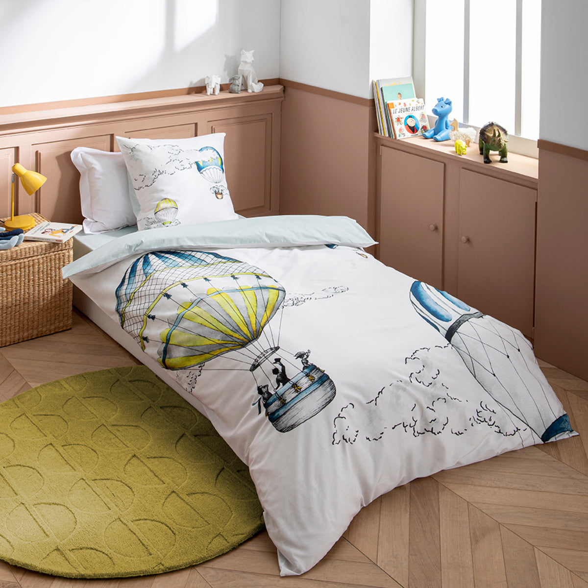 Drap Housse Envol - Percale de coton #Couleur_FLEUR DE SEL