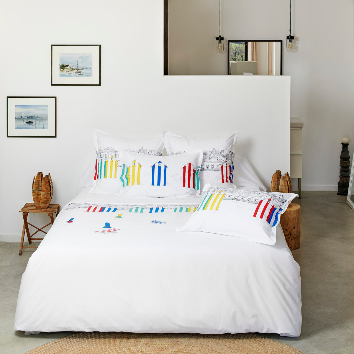 Parure de lit Les Planches - Percale de coton