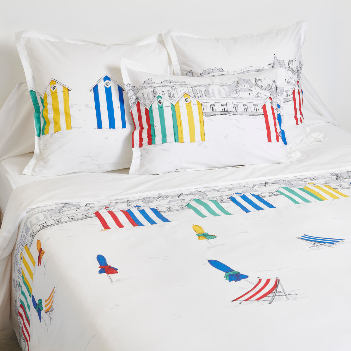 Drap housse Les Planches - Percale de coton