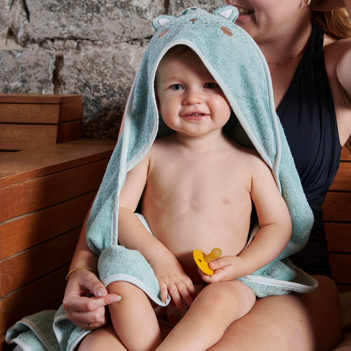 Cape de bain Les Petits Félins- Coton 450g/m²