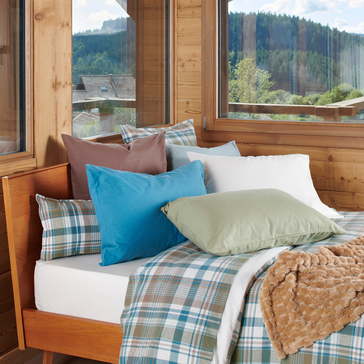 Housse de coussin Highlands - Flanelle Tissé-Teint
